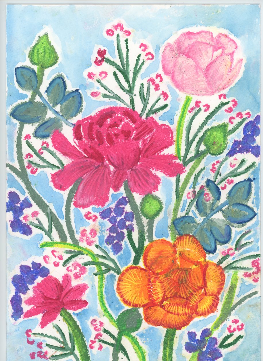 Bouquet de renoncules, 2018 (pastel à l