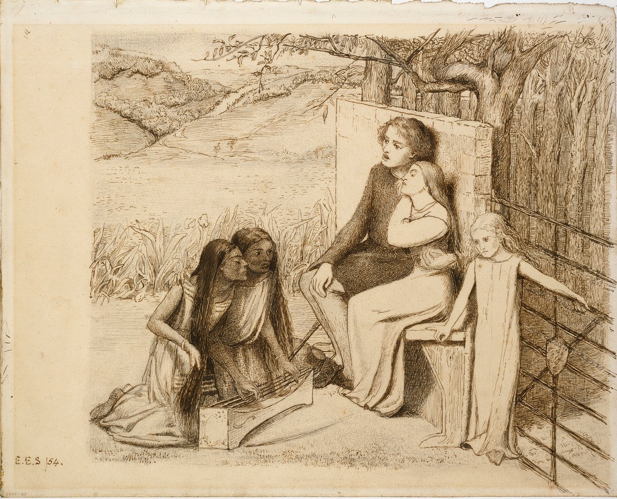 Deux Amoureux, 1854 - Elizabeth Siddal