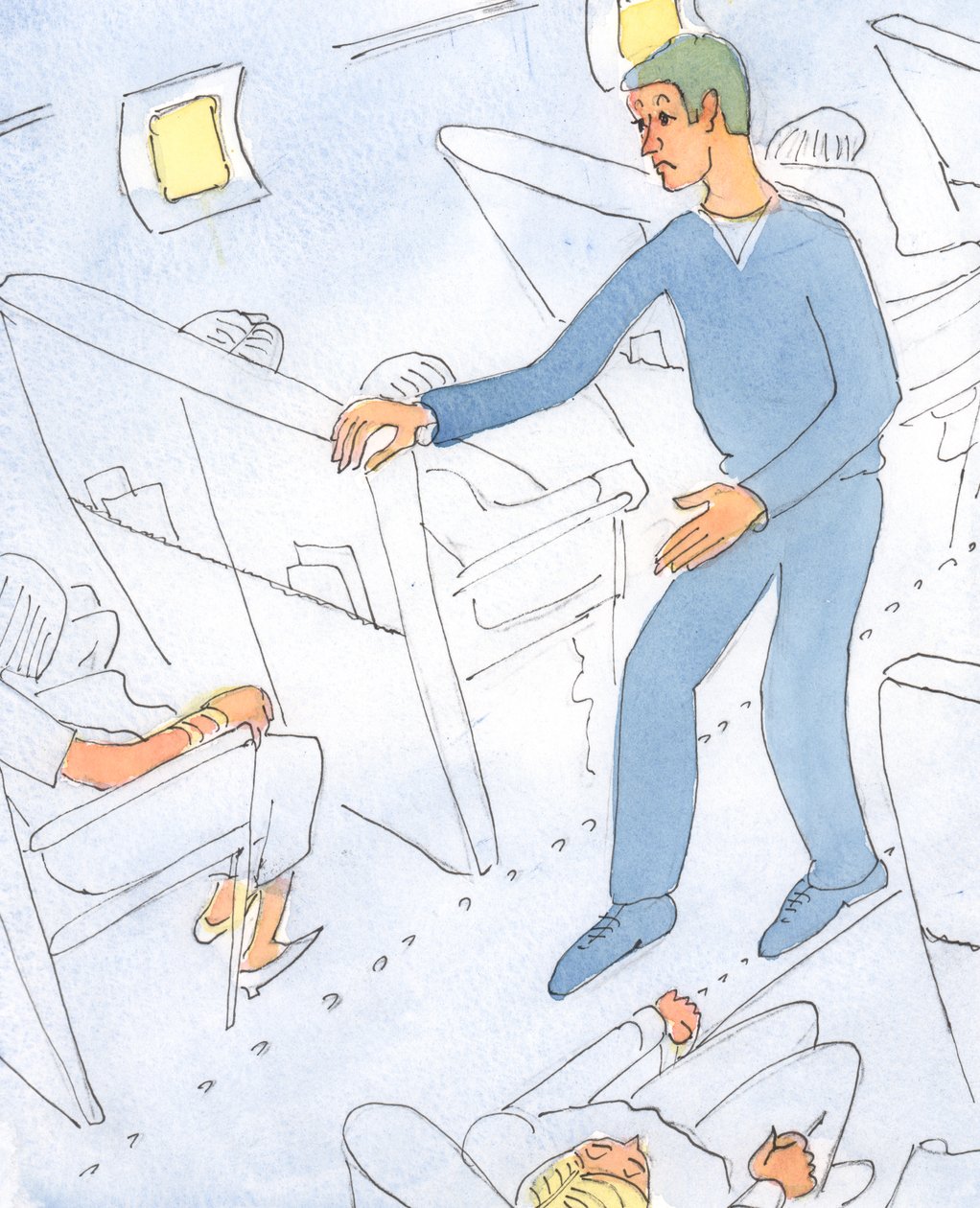 Une personne qui est toujours anxieuse à propos de l