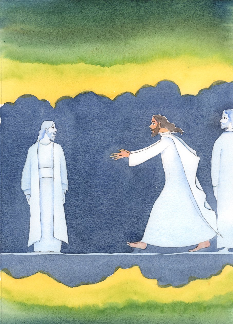 Après la mort du Christ, Il a dépassé de nombreux saints dans le monde souterrain pour saluer Abraham, qui a obéi à l