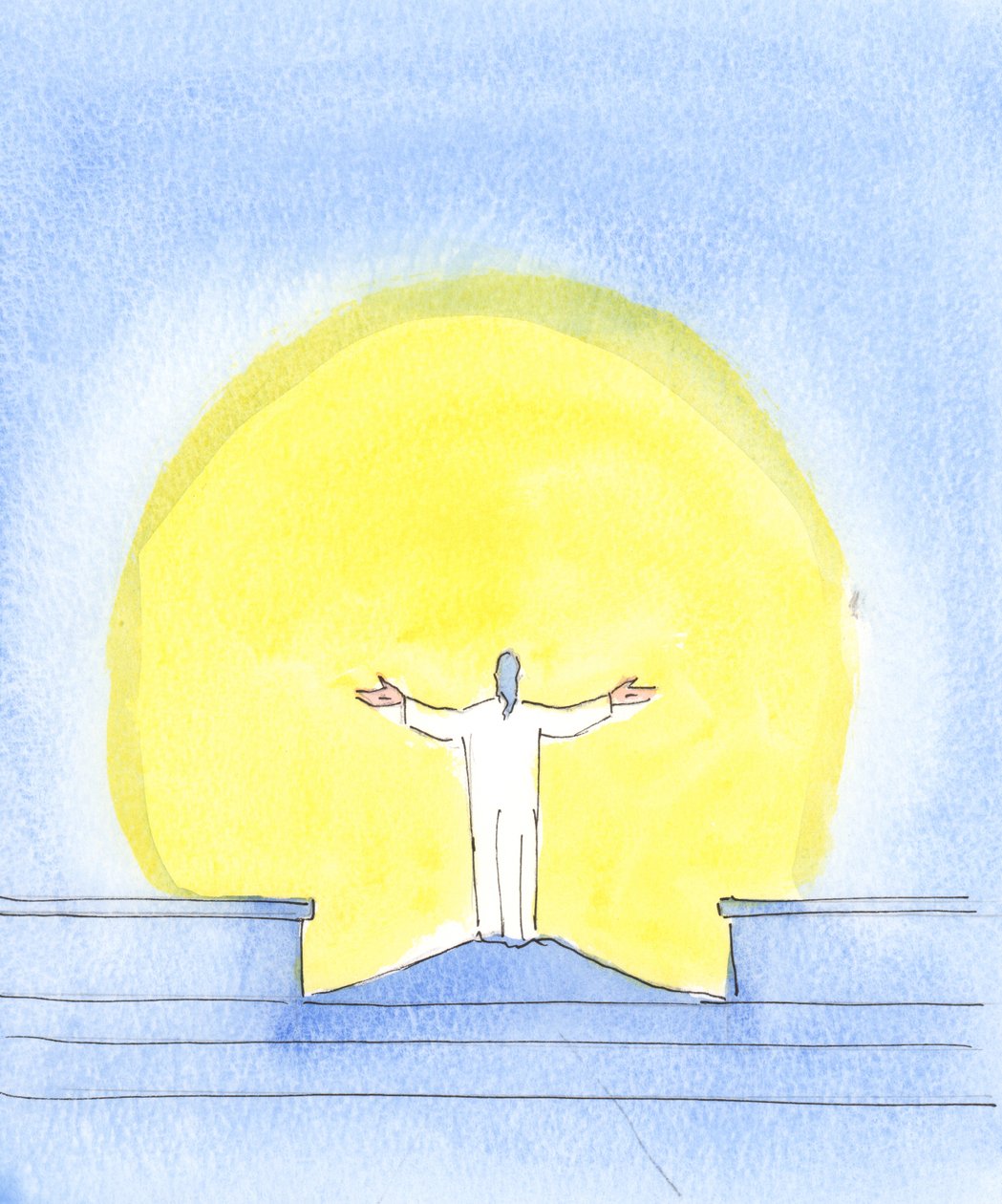 À chaque célébration du Saint Sacrifice de la Messe, le Christ est réellement présent, priant pour les pécheurs, regardant vers le Père, tout comme lorsque le Christ priait autrefois depuis la Croix - Elizabeth Wang