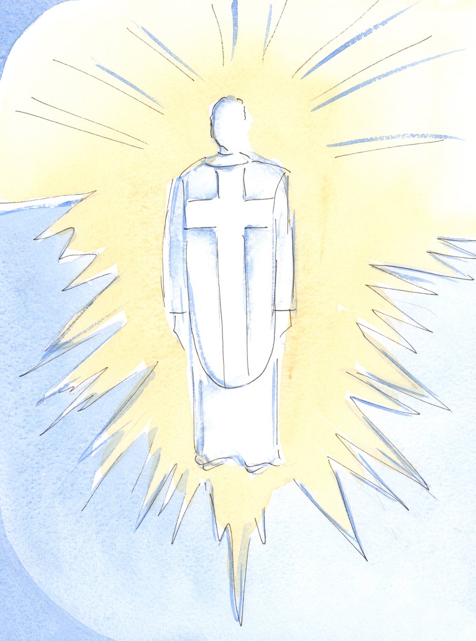 Le Christ - presque insupportablement éblouissant, royal et puissant - règne maintenant au ciel, vrai homme et vrai Dieu, notre Grand Prêtre - Elizabeth Wang