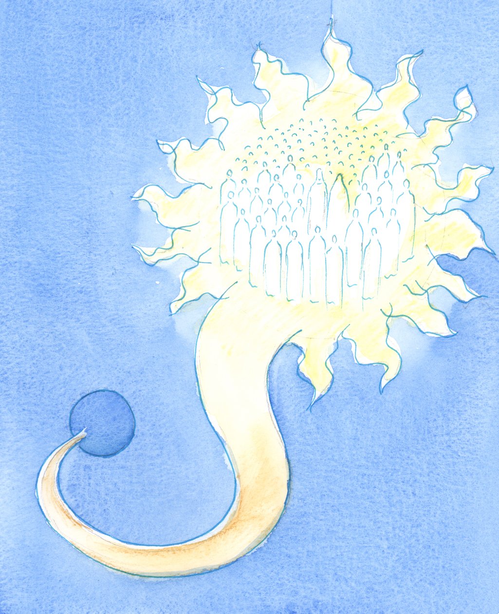 Le Ciel est comme une maison lumineuse bien au-dessus de l