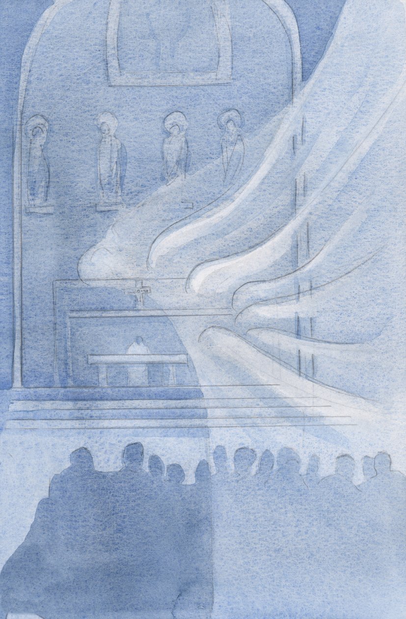 Les anges adorent le Christ dans la Sainte Eucharistie - Elizabeth Wang