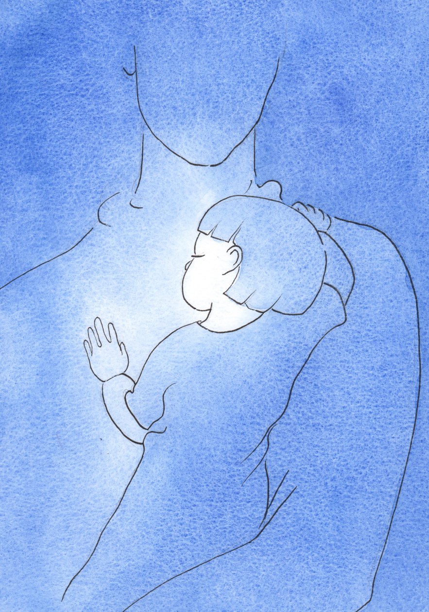 Quand je suis proche de Dieu, dans la maladie, mettant ma confiance en Lui, je suis comme un enfant qui repose sur l