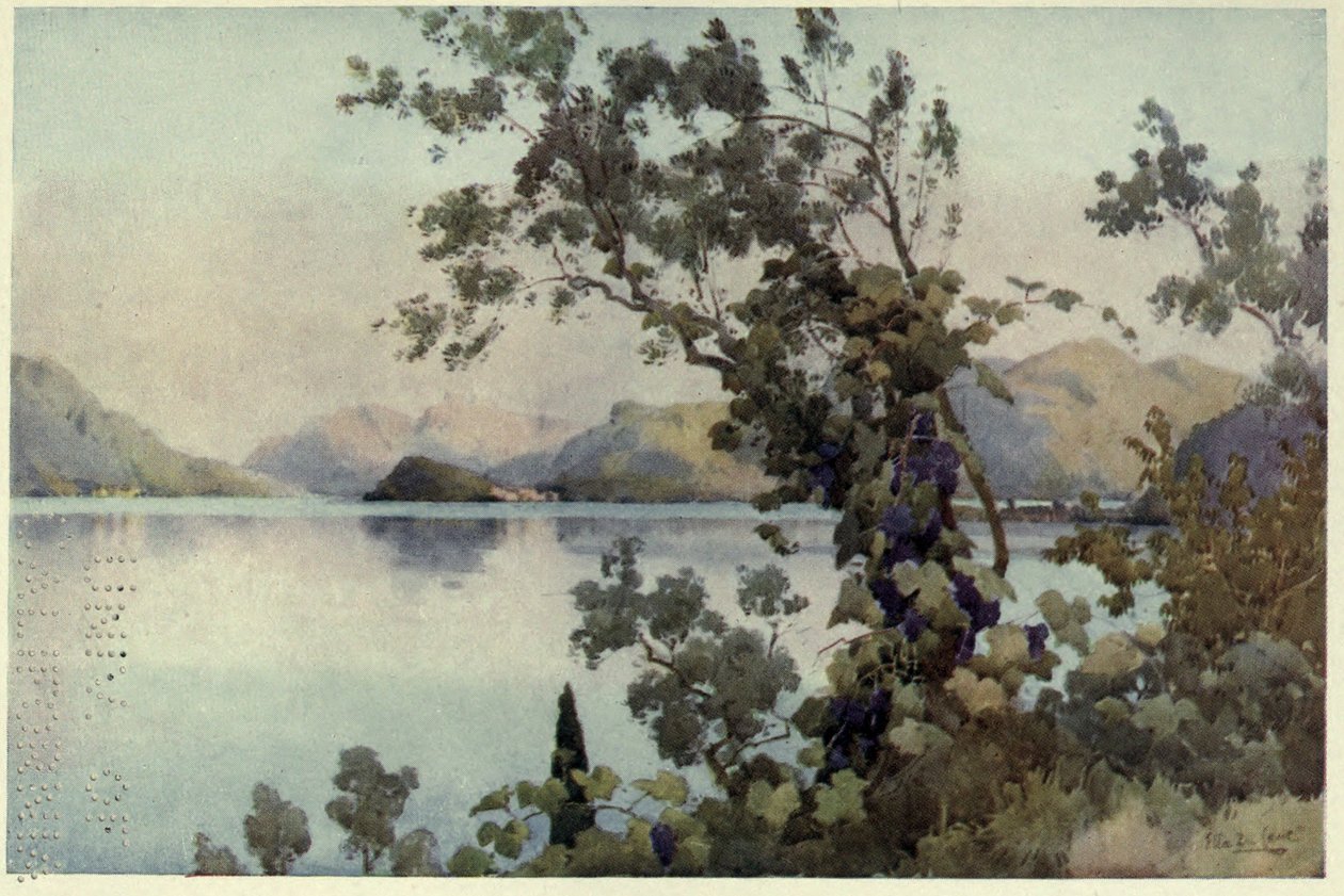 Soirée, Lac de Côme, Illustration de 