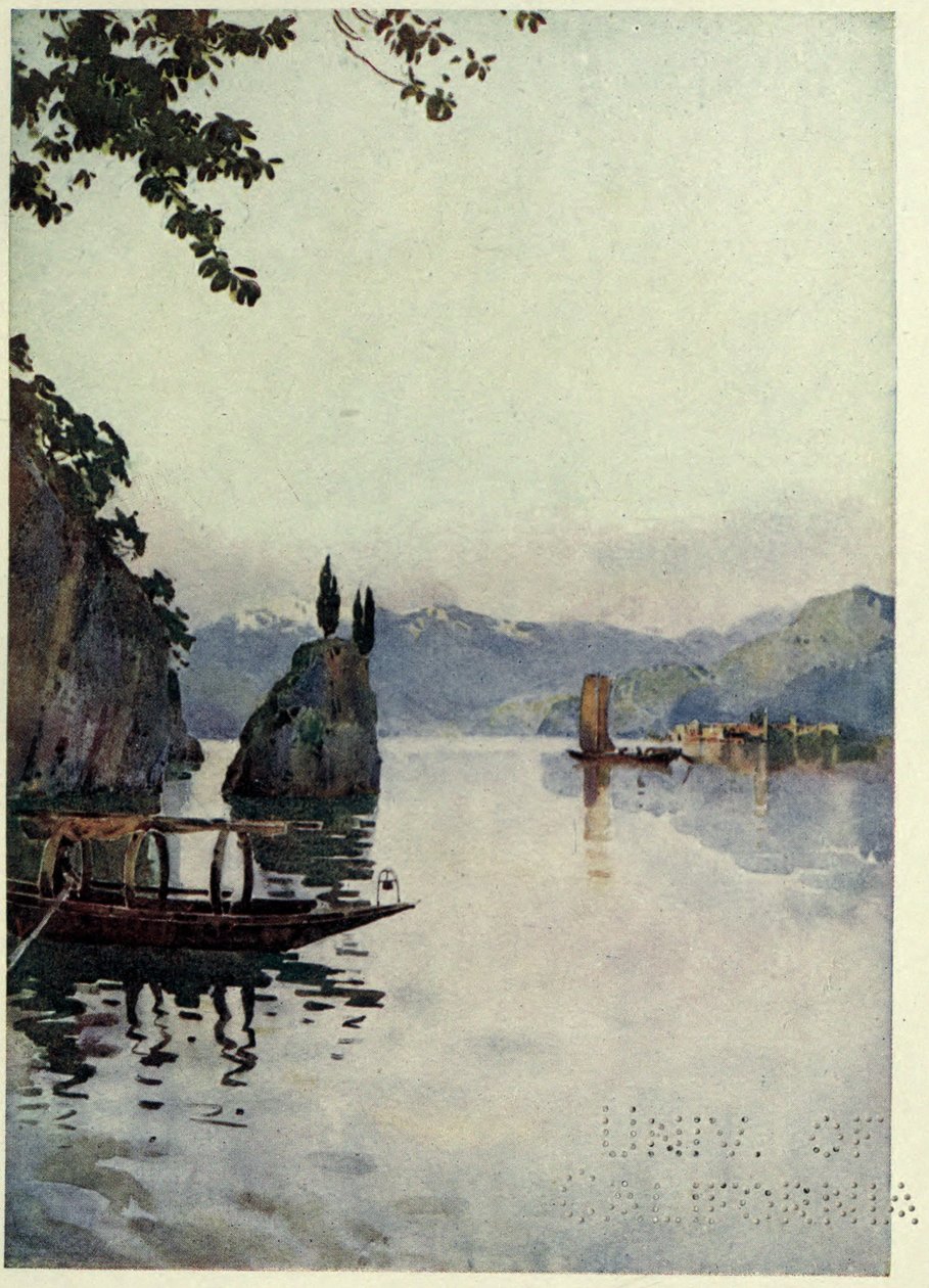 Il Punto di Bellagio, Lac de Côme, Illustration de 