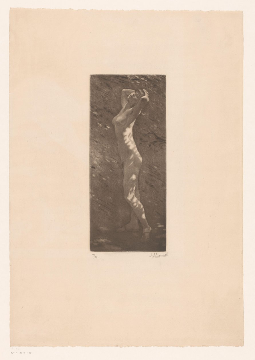 Femme nue au soleil - Ellinnot (signed by artist)
