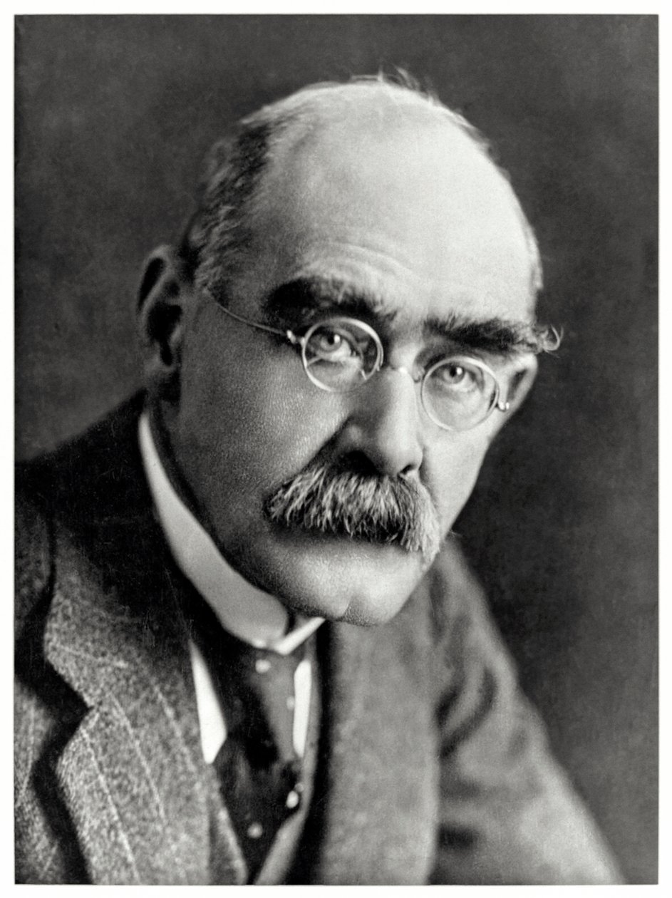 Rudyard Kipling (1865-1936) écrivain anglais surtout connu pour ses poèmes, les 