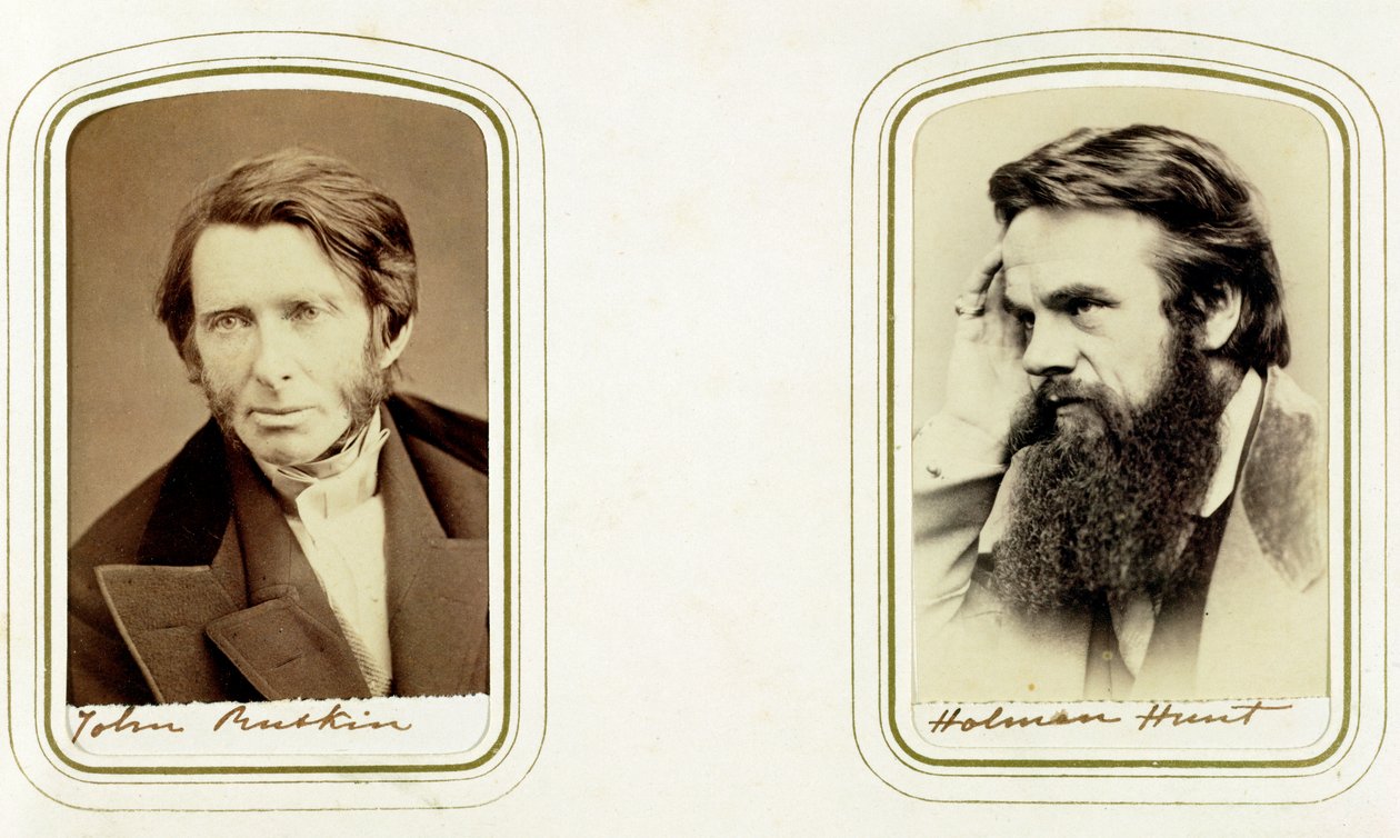 John Ruskin, artiste, poète et critique anglais, et William Holman Hunt, artiste anglais, 1865 - Elliott and Fry