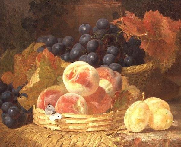 Nature morte avec fruits et papillon - Eloise Harriet Stannard