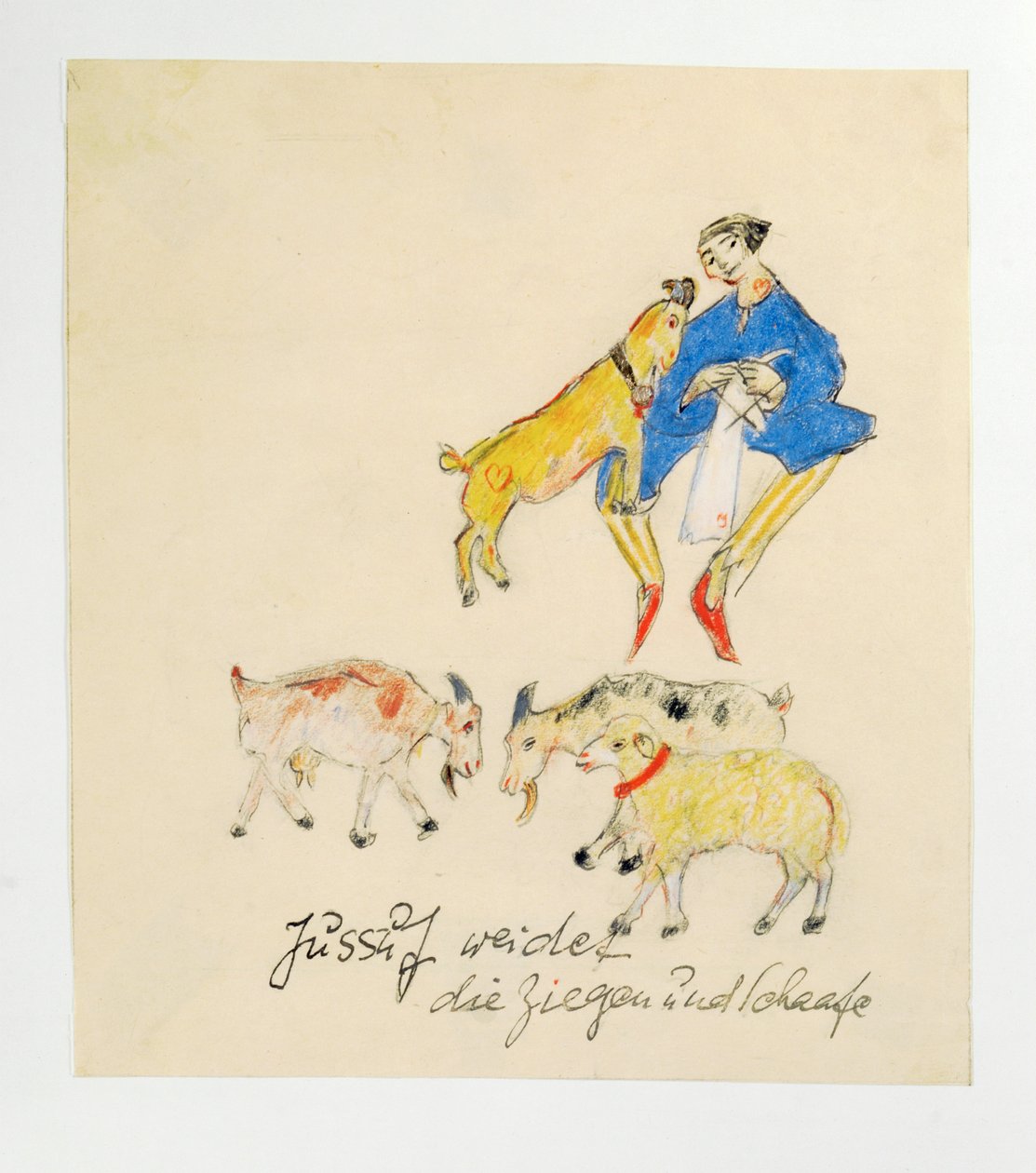 Yussuf weidet die Ziegen und Schafe - Yussuf met les chèvres et les moutons au pâturage ... - Else Lasker Schüler