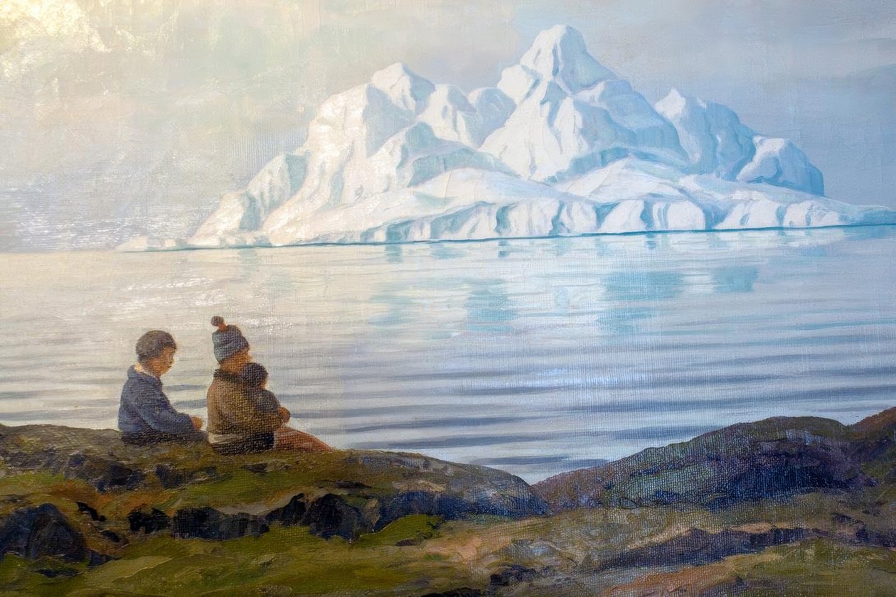 Personnes en été à Disco Bay, Groenland occidental - Emanuel A. Petersen