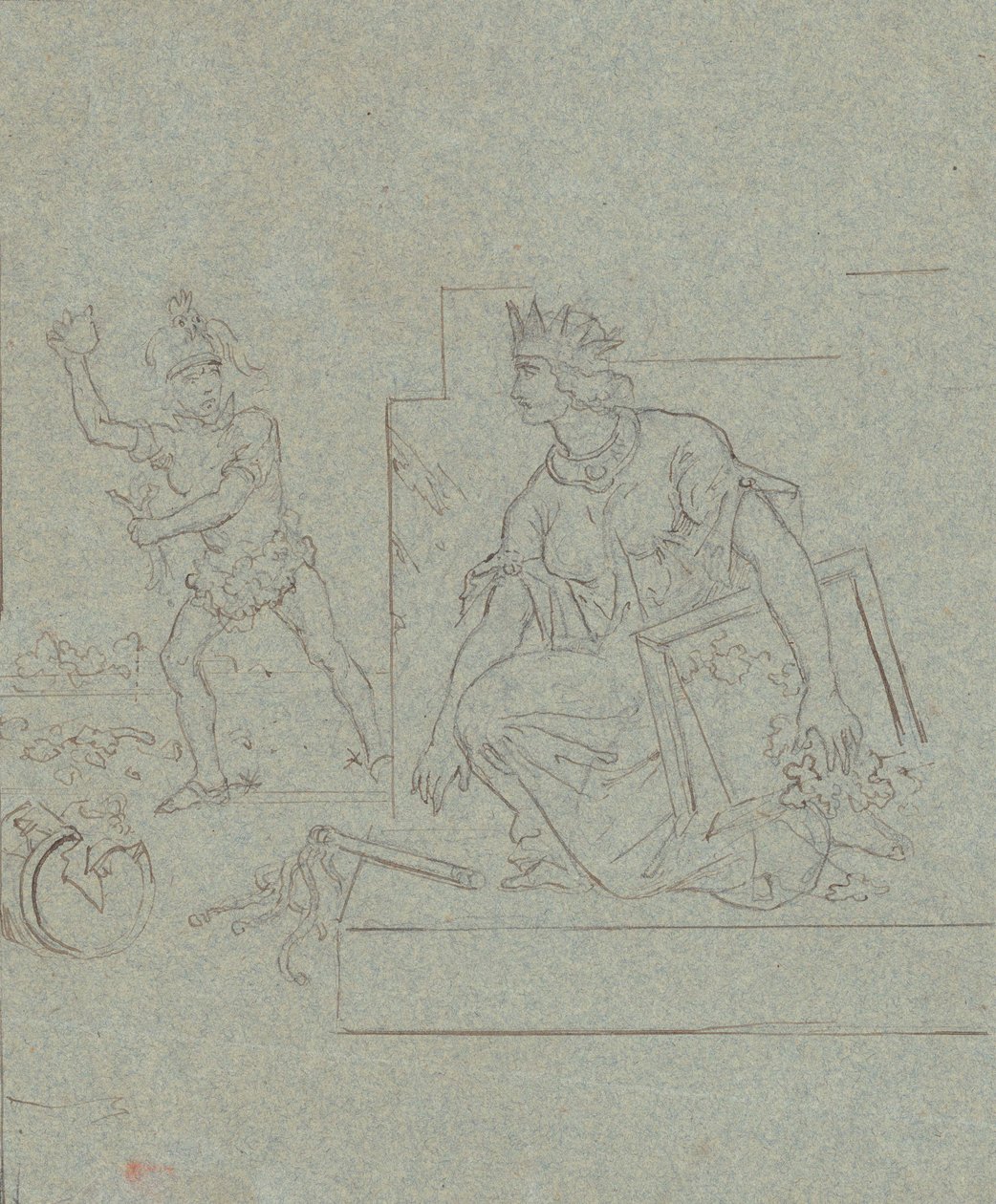 Caricature Politique sur la Guerre Civile Américaine, vers 1860 - Emanuel Gottlieb Leutze