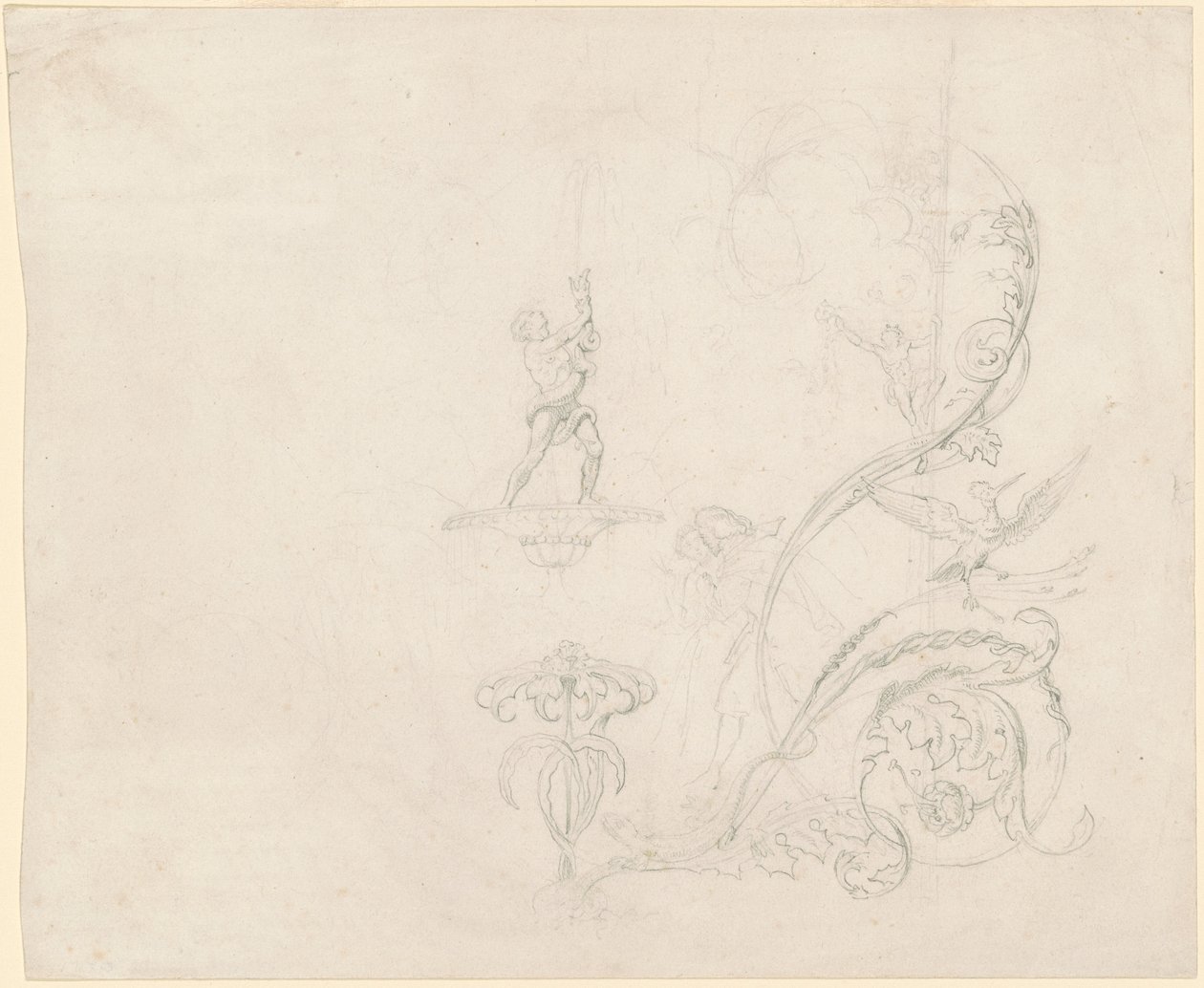 Études de décorations de fontaine - Emanuel Gottlieb Leutze