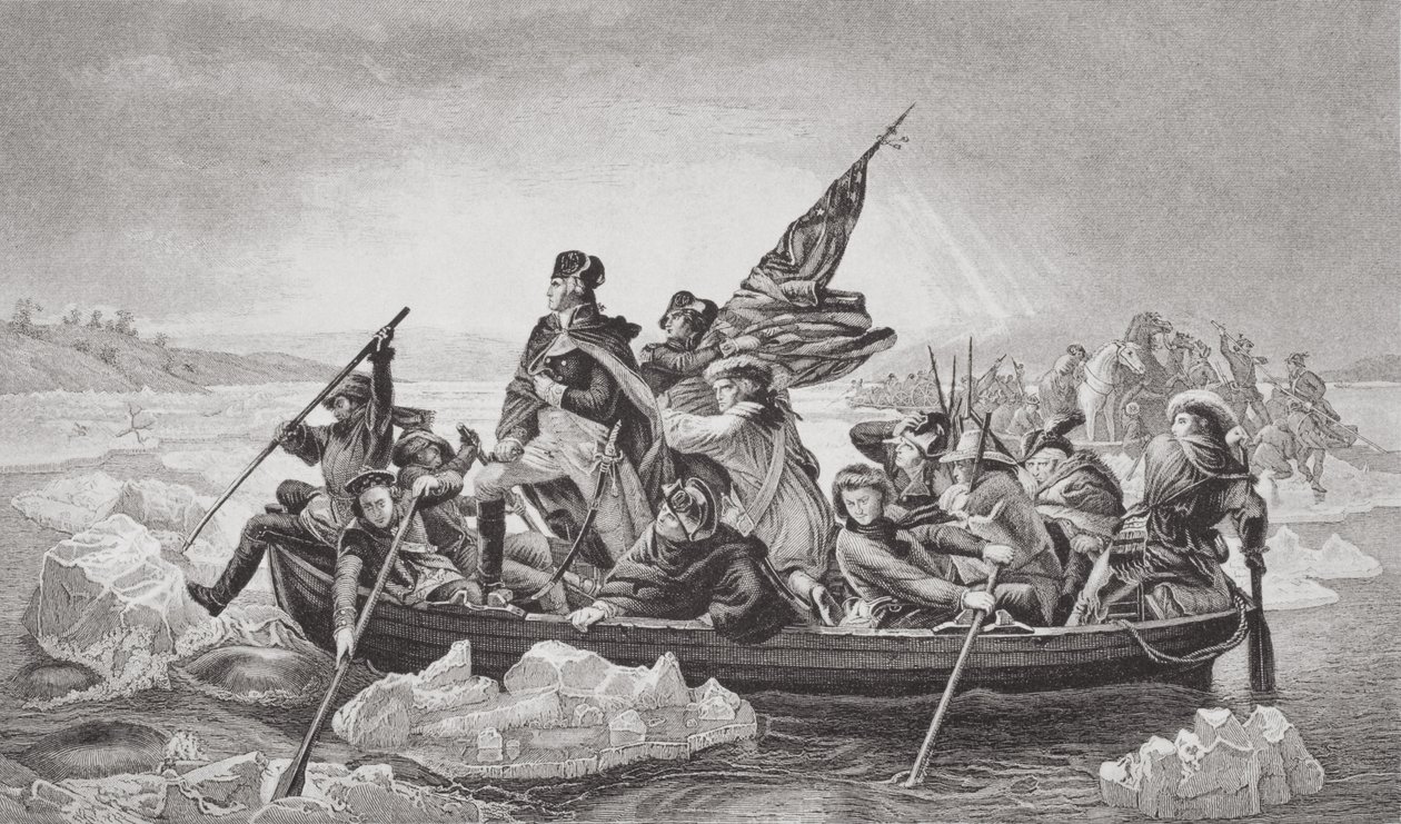 Washington traversant le Delaware près de Trenton, New Jersey, Noël 1776, de 