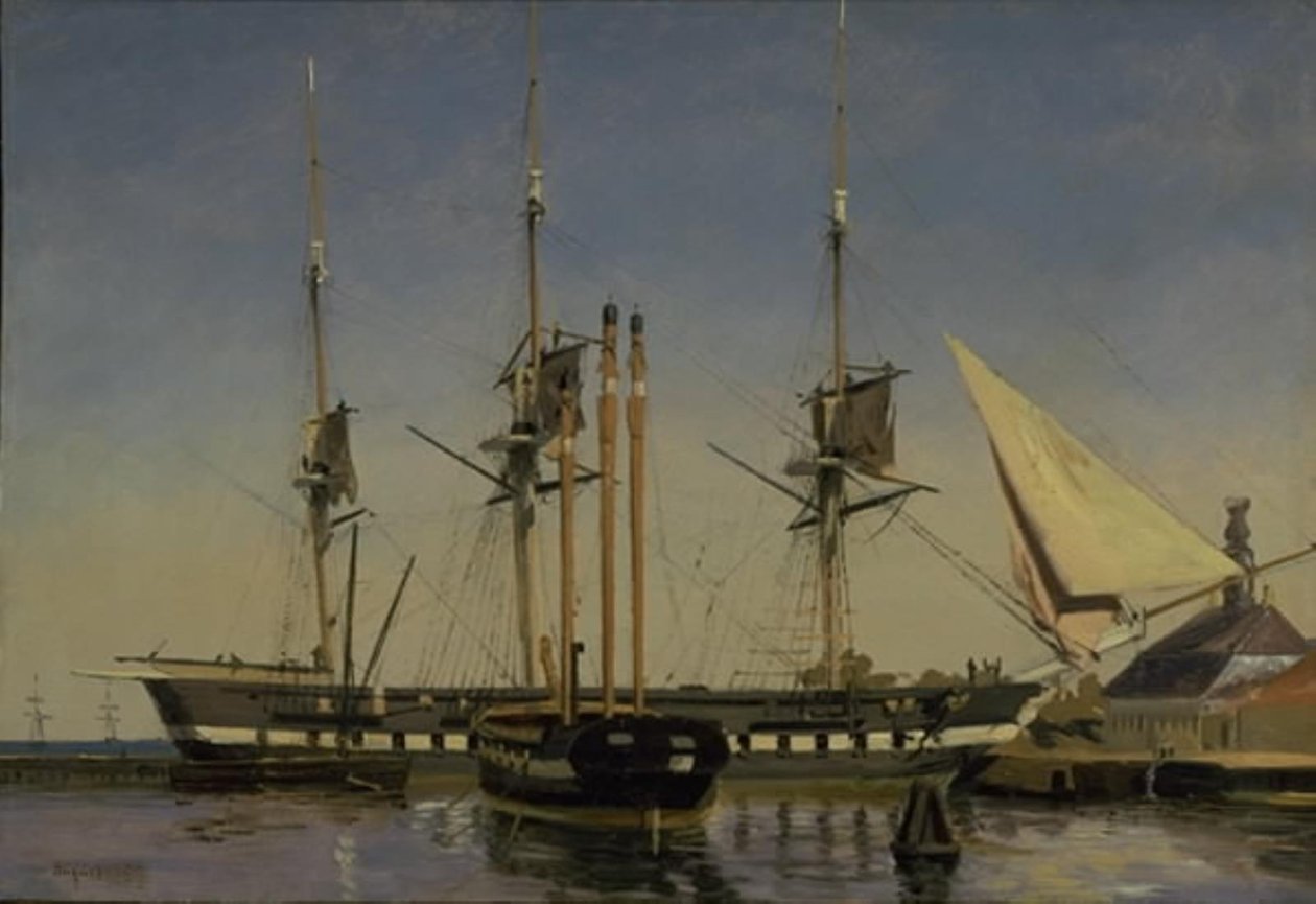 La frégate "Niels Juel" près de la garde principale à Nyholm - Emanuel Larsen