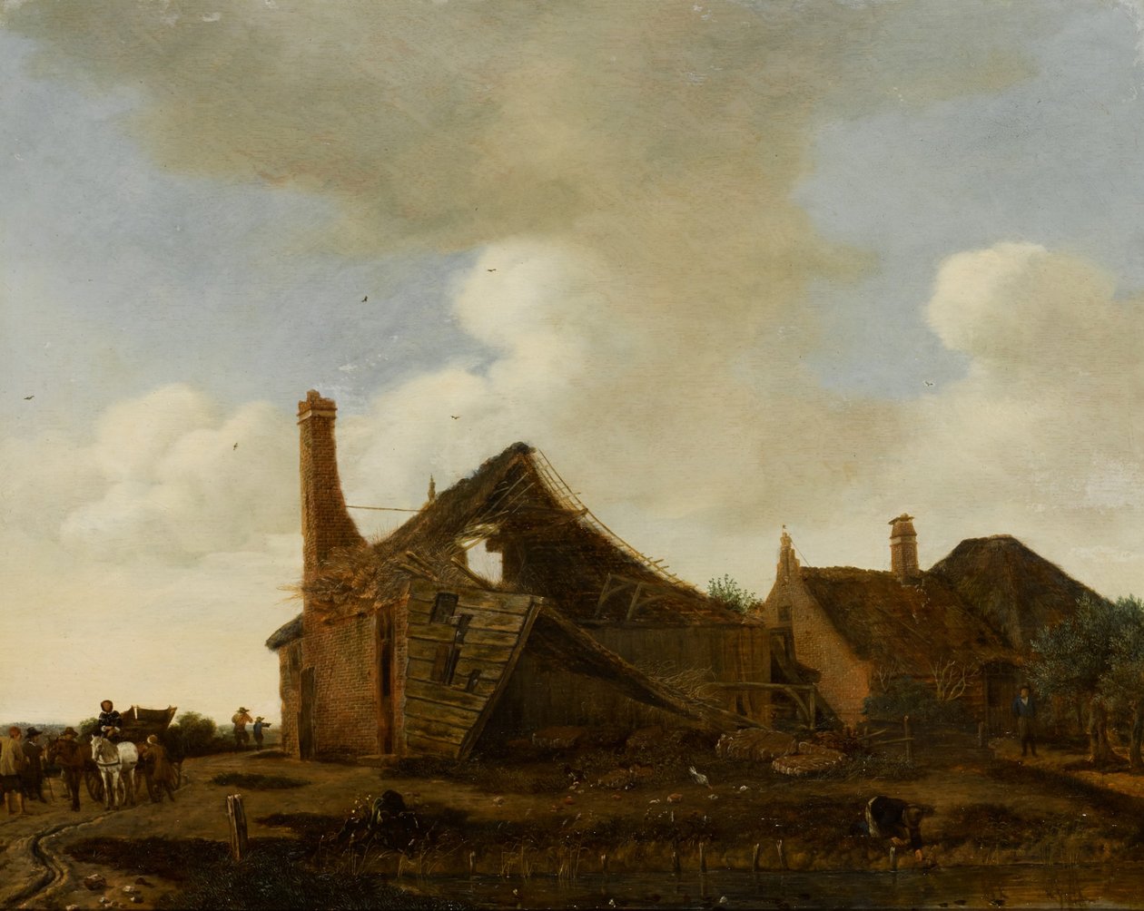 Paysage avec un chalet délabré - Emanuel Murant