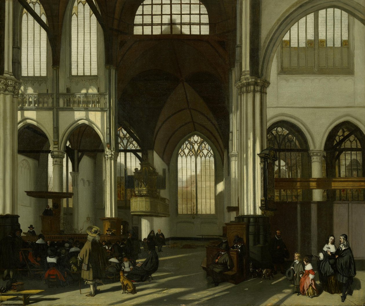 Intérieur de la Oude Kerk à Amsterdam, vue à travers le transept vers le nord - Emanuel de Witte