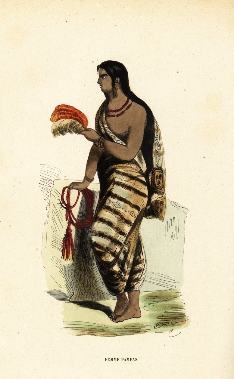 Femme des basses terres de la Pampa, Argentine - Emeric Essex (after) Vidal
