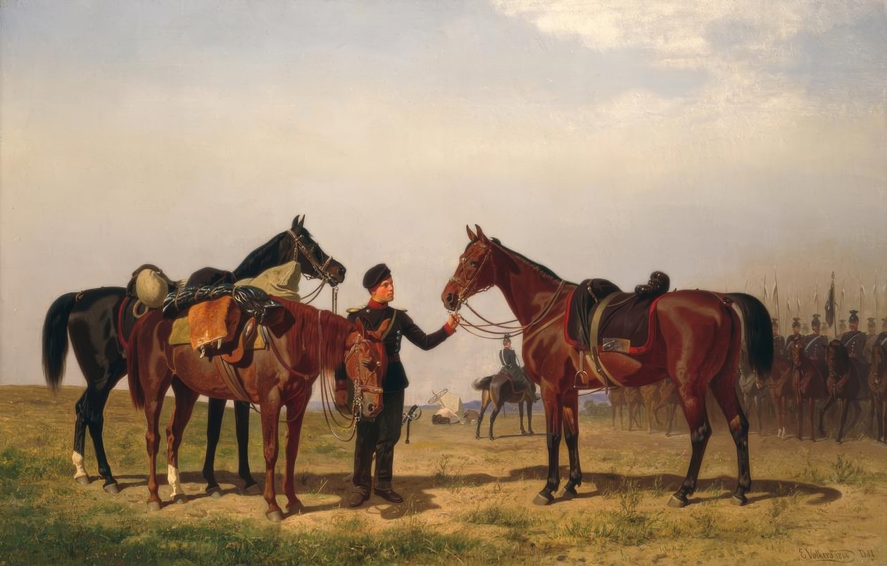 Porteur de chevaux de main des uhlans - Emil Volkers