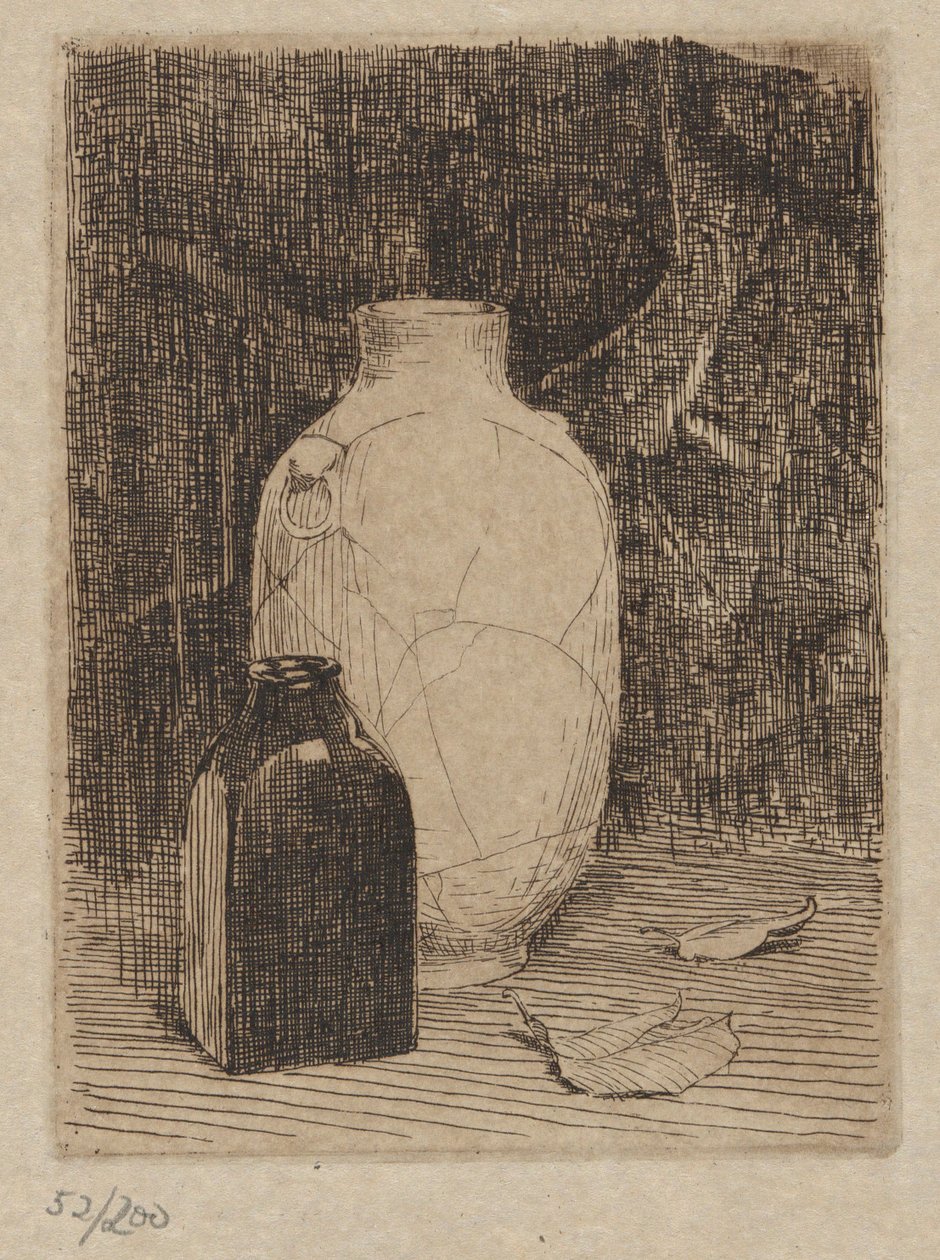 Nature morte avec vase et bouteille - Emil Carlsen