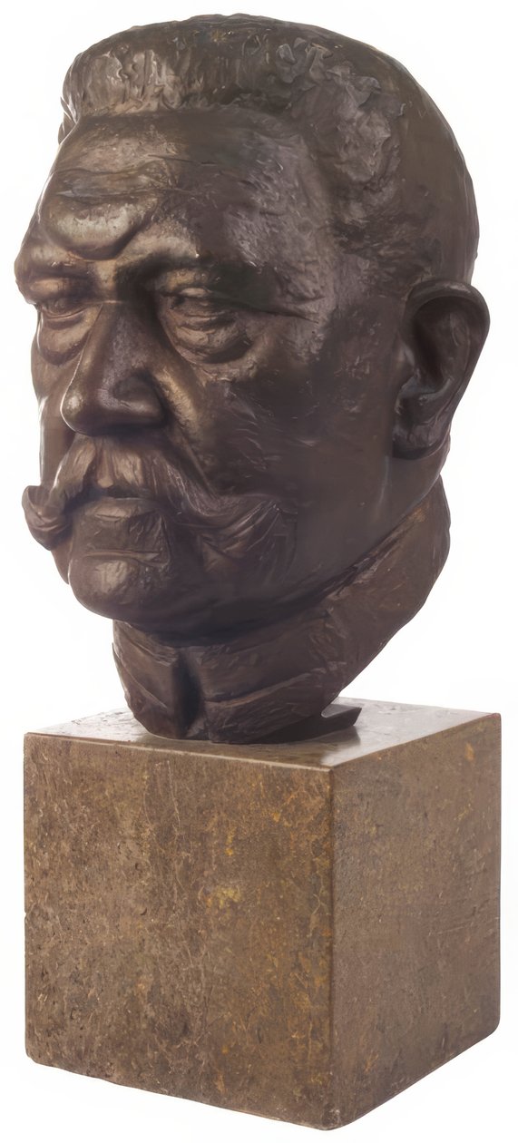 1ère GUERRE MONDIALE, historique, première, guerre, tête en bronze de Paul von Hindenburg - Emil Jungblut