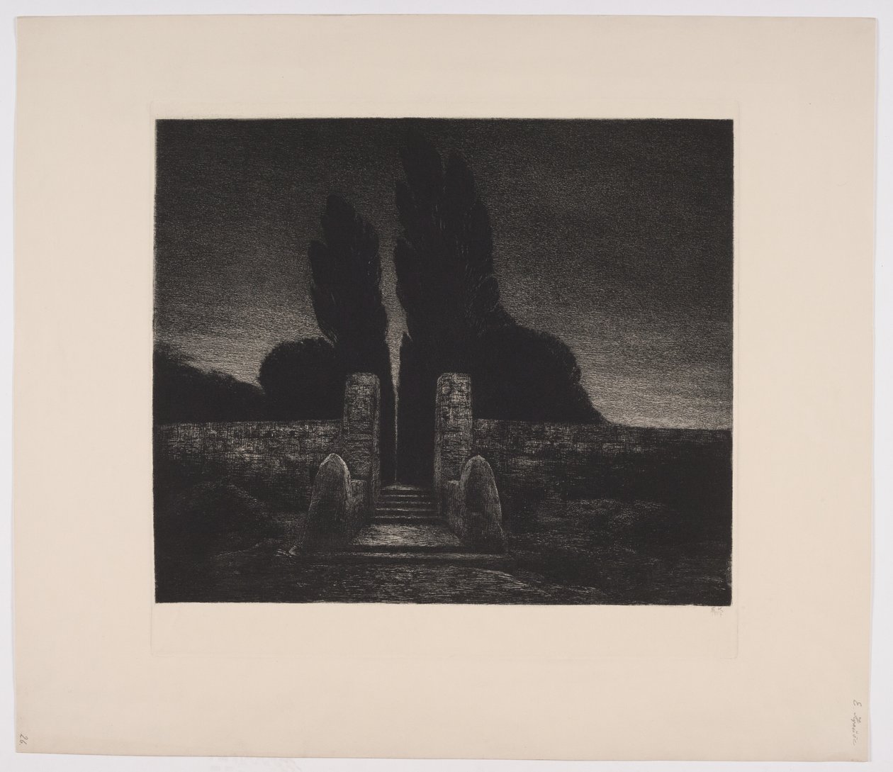 Un cimetière. Soir - Emil Krause