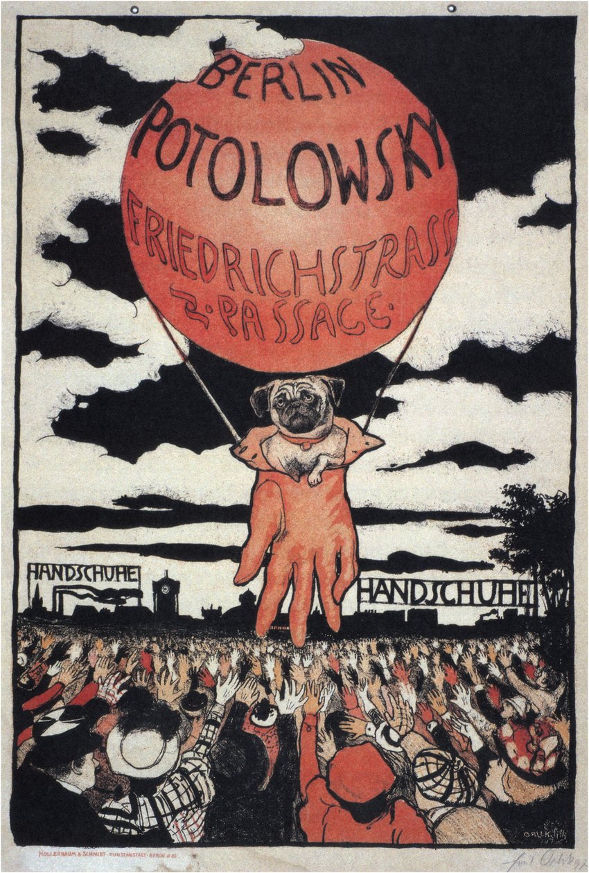 Affiche pour le Fabricant de Gants Potolowsky, 1897 - Emil Orlik