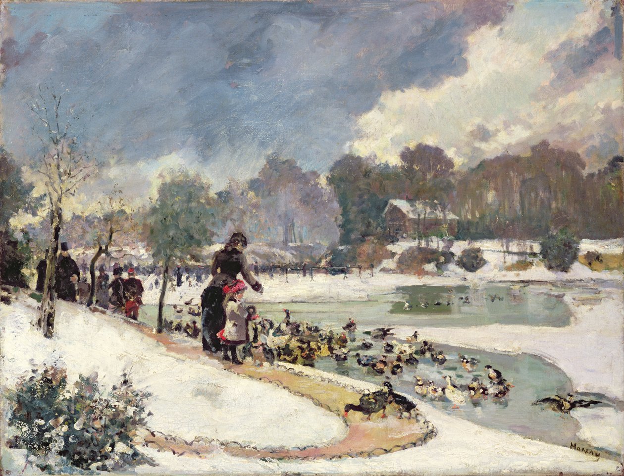 Canards dans le Bois de Boulogne - Emile Antoine Guillier