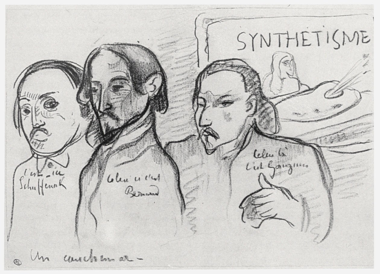 Portraits de Gauguin, Bernard et Schuffenecker - Emile Bernard