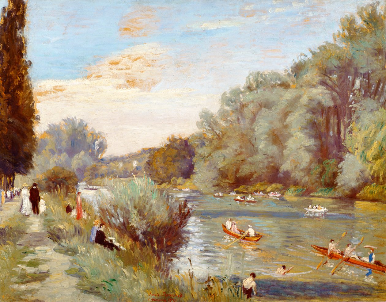 Barques sur une rivière, 1931 - Emile Bernard
