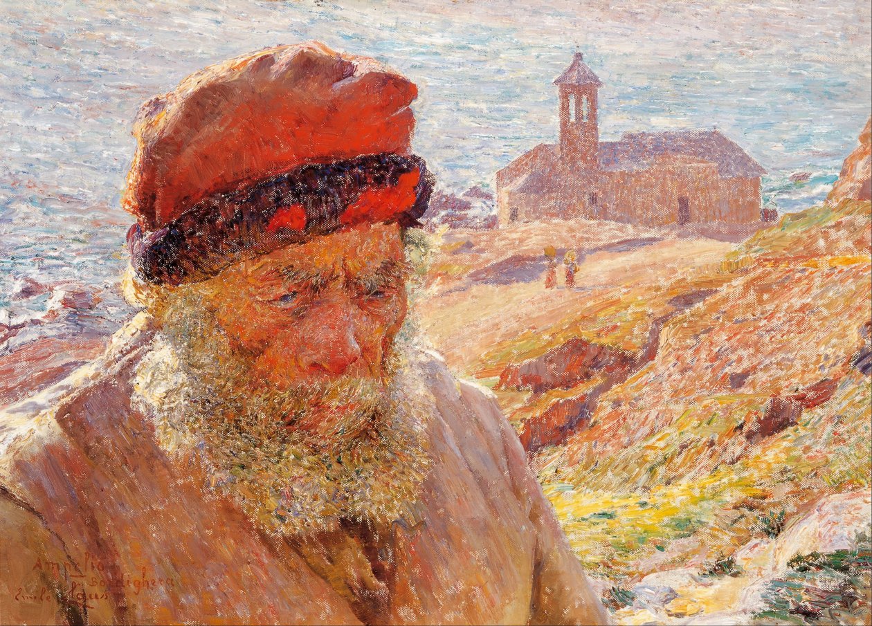 Ampelio, vieux pêcheur de Bordighera - Emile Claus