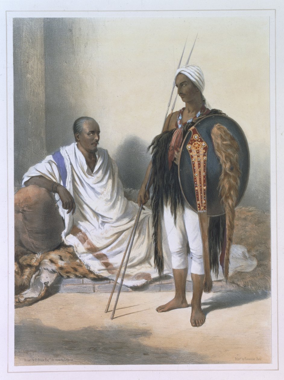 Prêtre et guerrier abyssinien, illustration de 