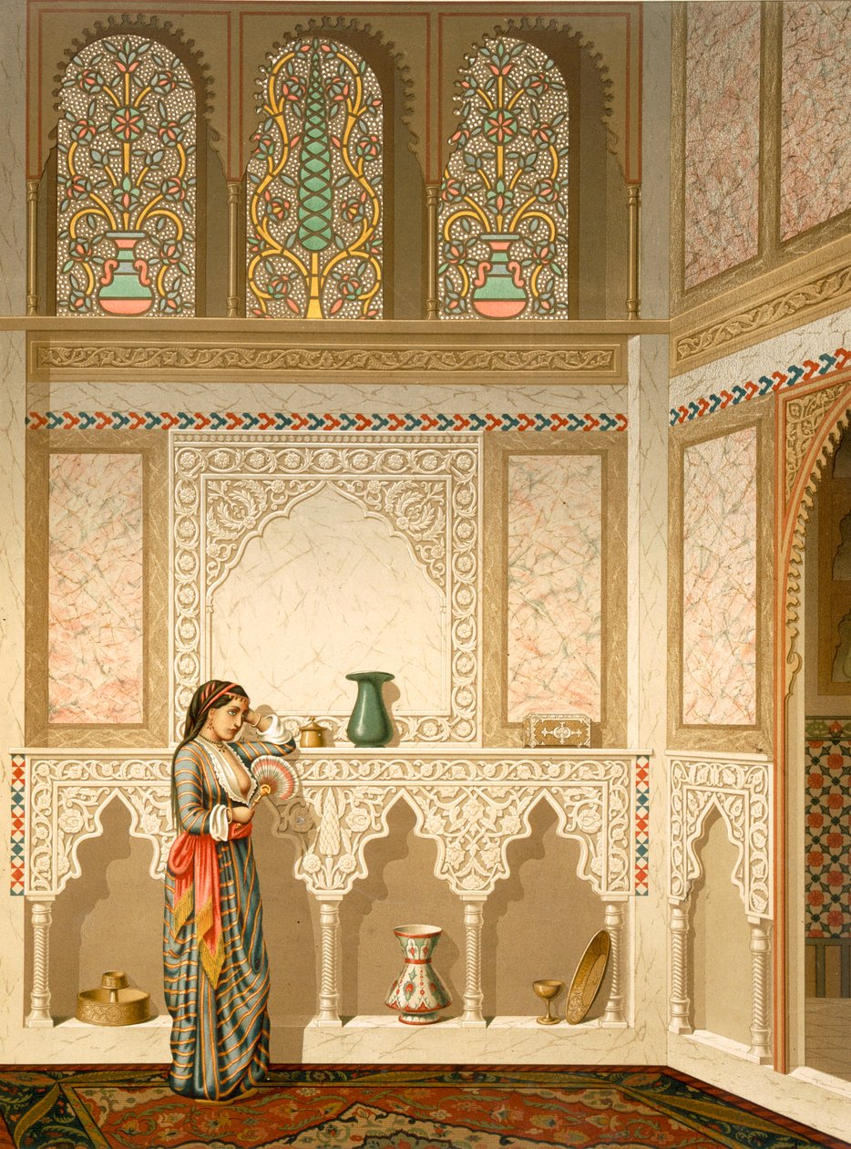 Le Caire : Intérieur de la maison domestique de Sidi Youssef Adami, 19ème siècle - Emile Prisse d