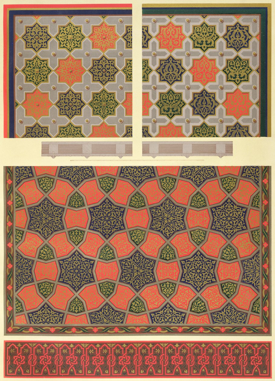 Décoration de plafond de la maison de Beyt El-Tcheleby, tirée de 