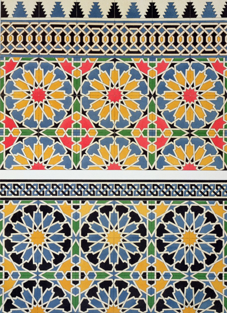Carreaux muraux du mihrab de la mosquée de Cheykhoun, de 