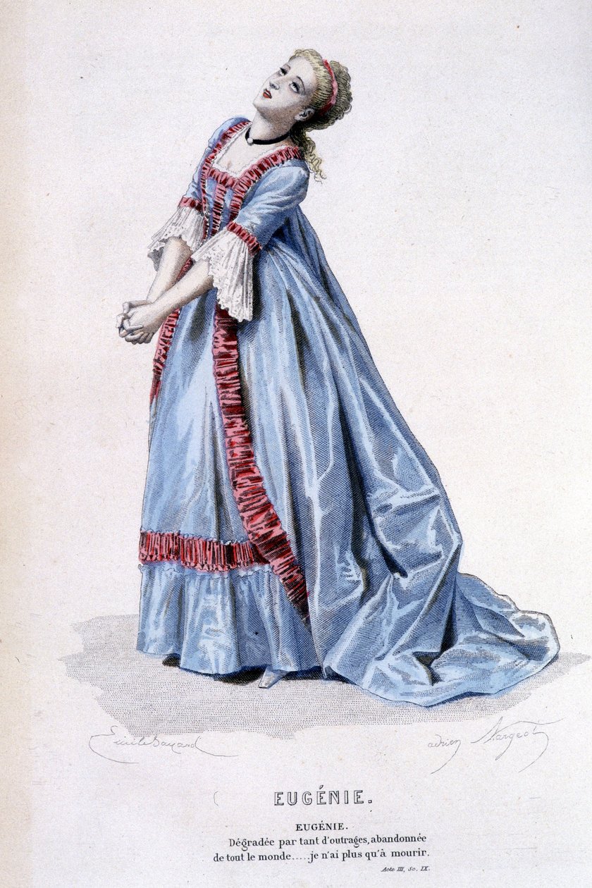 Œuvre complète de Beaumarchais (1732-1799) par Édouard Fournie, éd. Laplace, Sanchez et Cie, Paris 1876 (gravure) - Emile Antoine Bayard