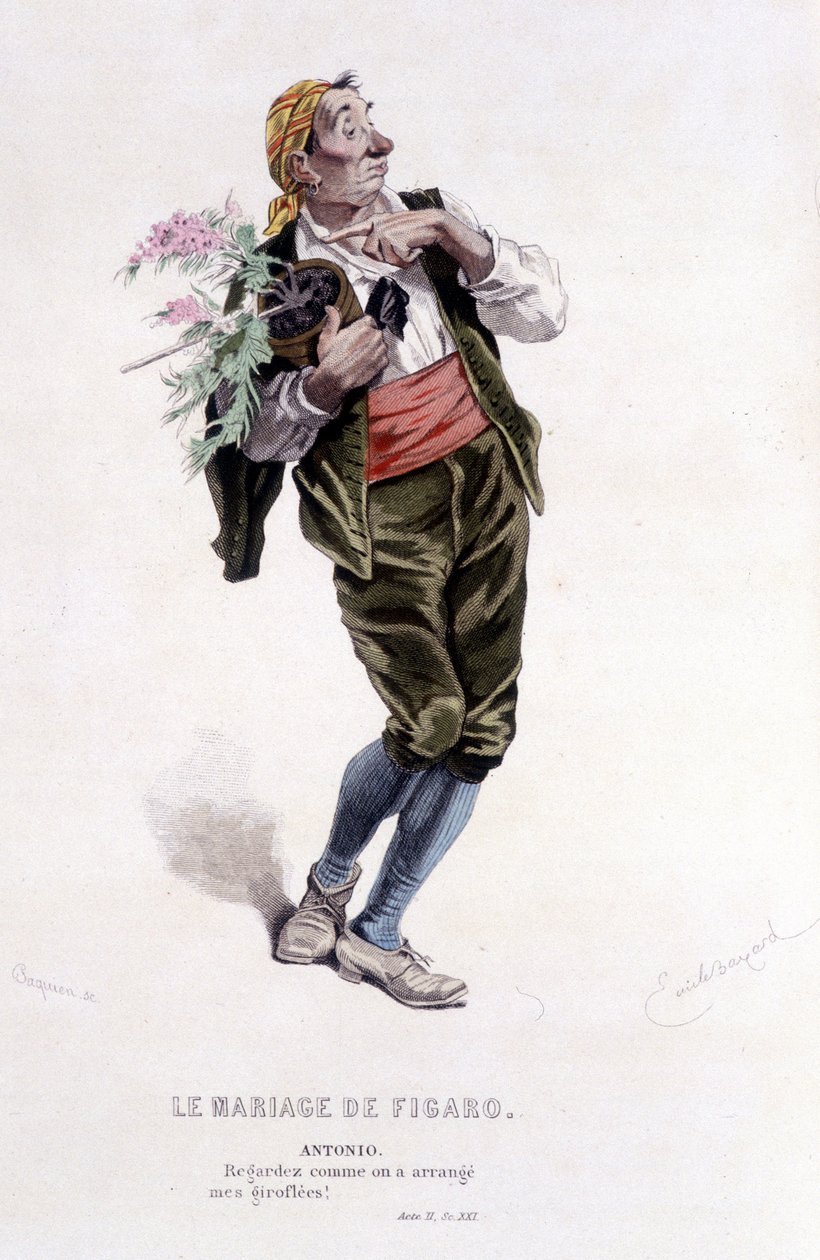 Œuvre complète de Beaumarchais (1732-1799) par Edouard Fournier. Dessin d