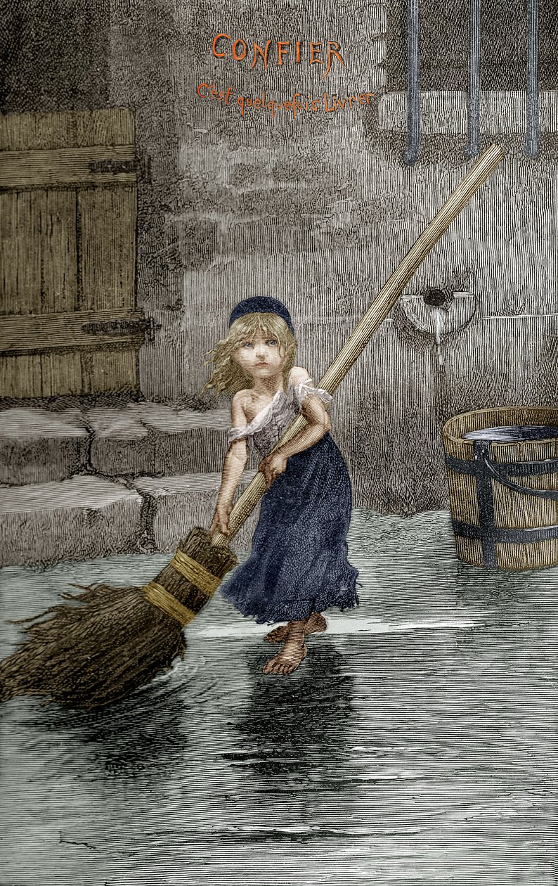 Cosette, illustration de "Les Misérables" de Victor Hugo, 1862 - Emile Antoine Bayard