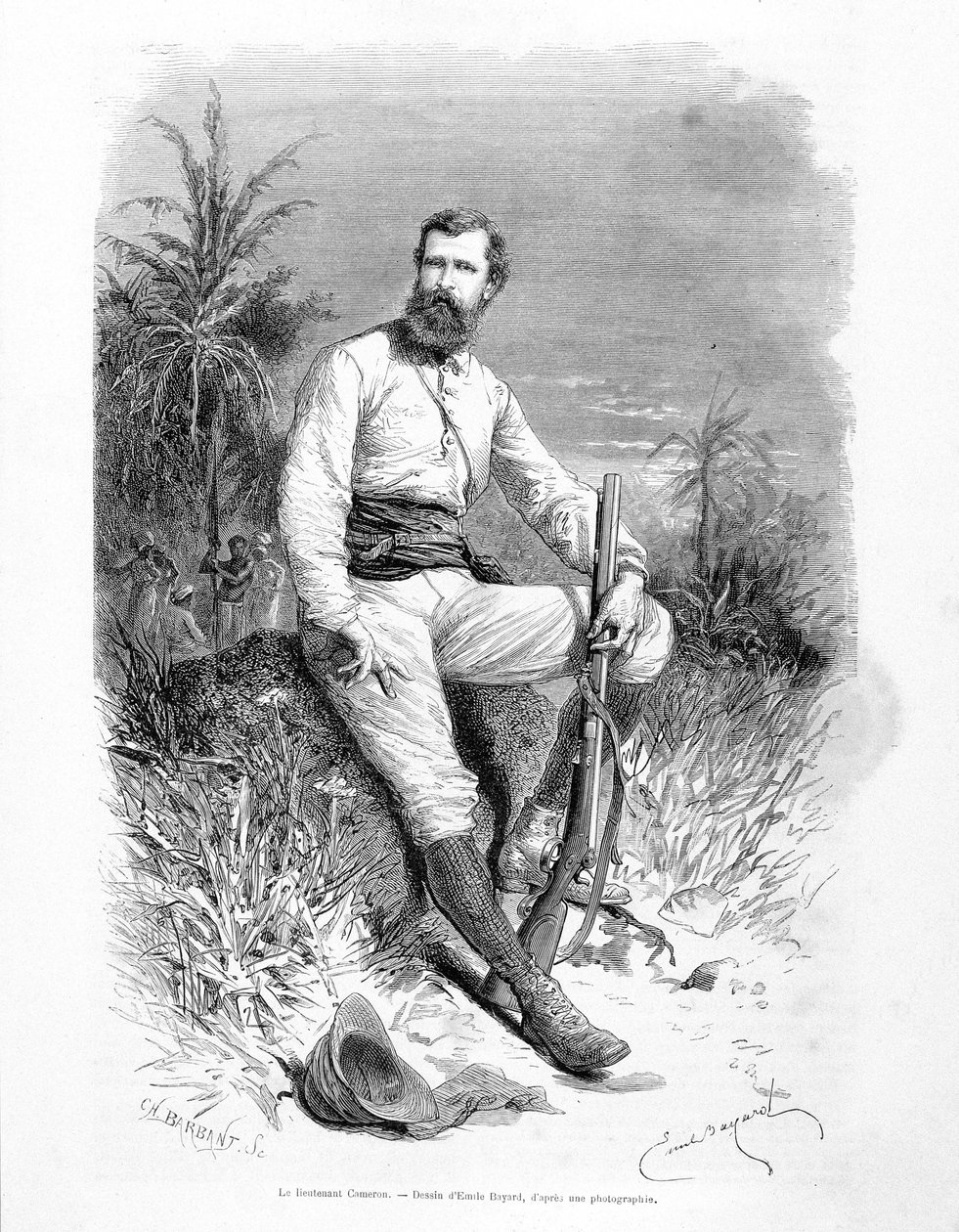 Portrait du lieutenant britannique et explorateur Verney Lovett Cameron (1844-1894) - Emile Antoine Bayard