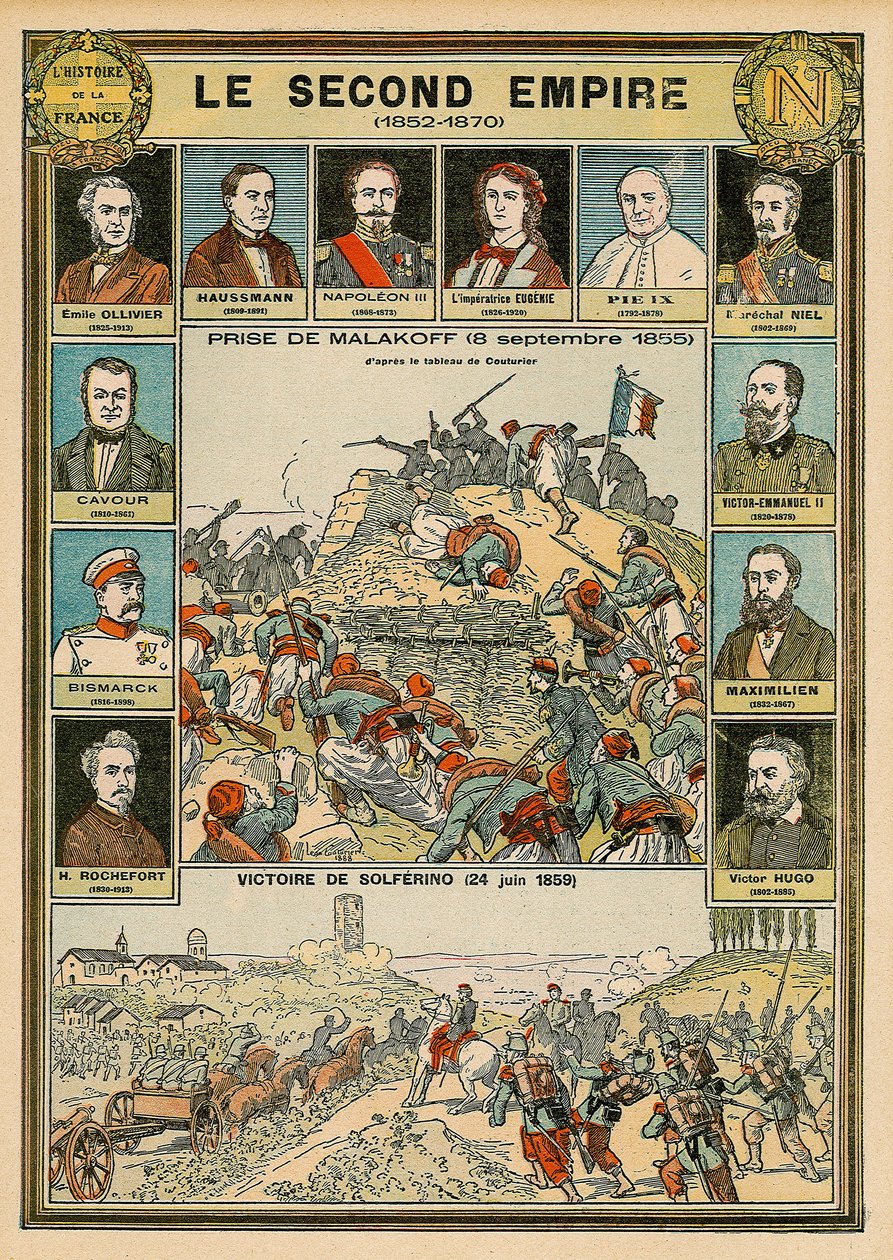 Second Empire 1852 à 1870 - prise de Malakoff 8 septembre 1855 - victoire de Solférino 24 juin 1859 - Emile Antoine Bayard