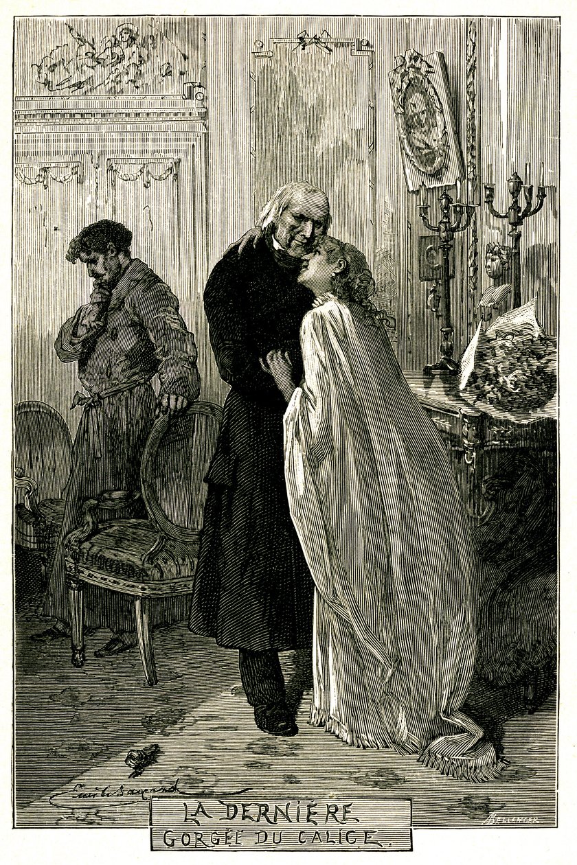Victor Hugo « Les Misérables », « La Dernière Gorgee du Calice ». Illustration par Émile Bayard. L