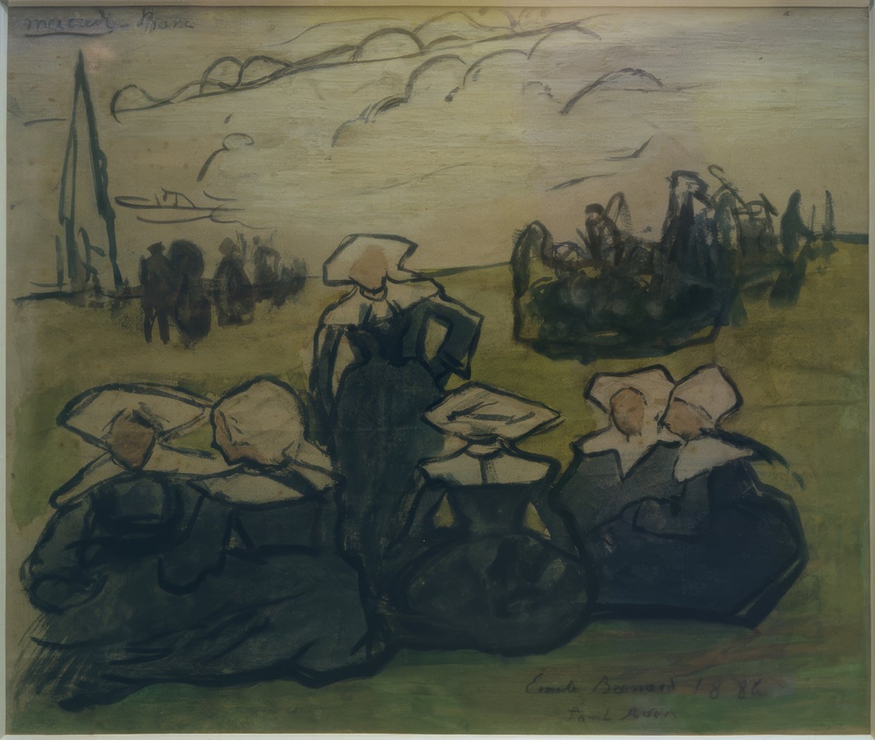 Bretonnes dans le pré - Emile Bernard