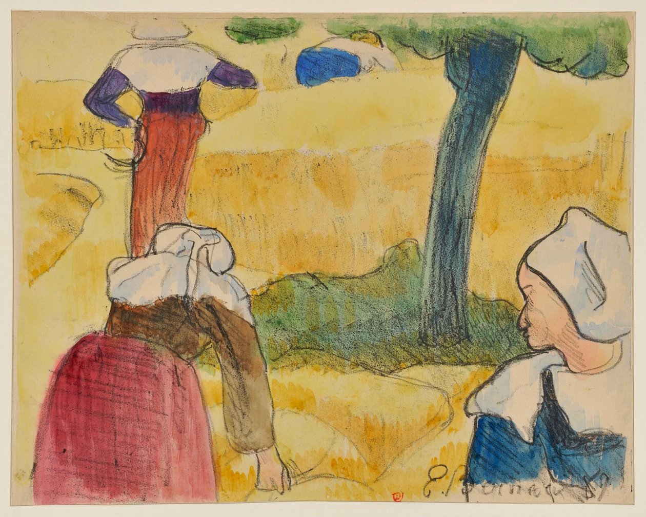 Femmes faisant la moisson - L