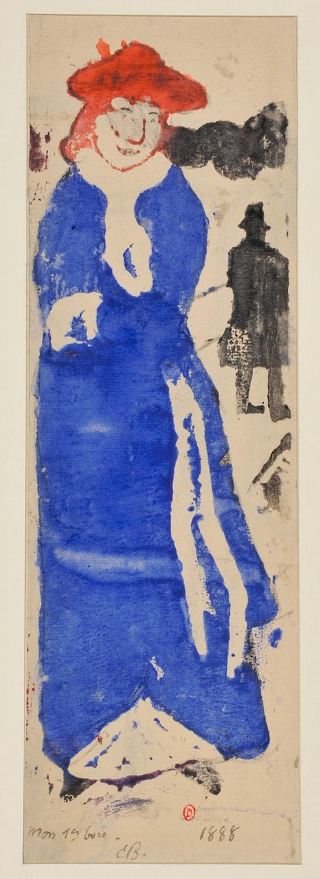 Die Dame mit dem Muff [Probe a] - Emile Bernard