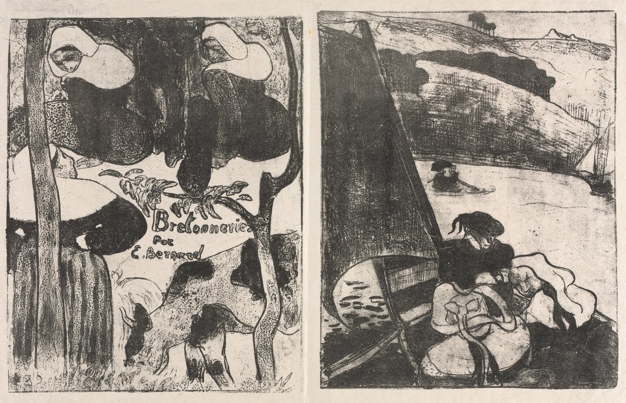 Les Bretonneries : Page de Titre et Le Retour du Pardon - Emile Bernard