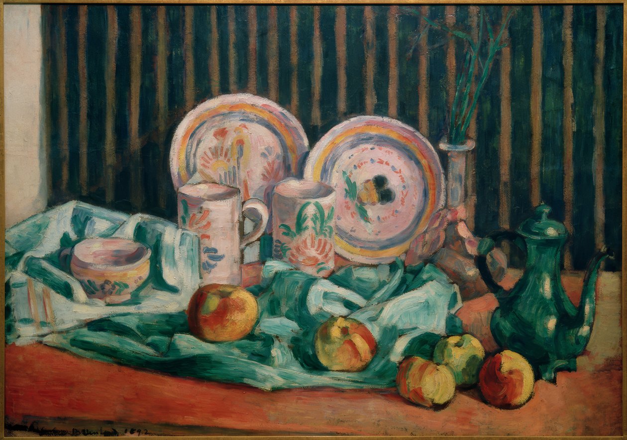 Nature morte avec pommes et céramique bretonne - Emile Bernard