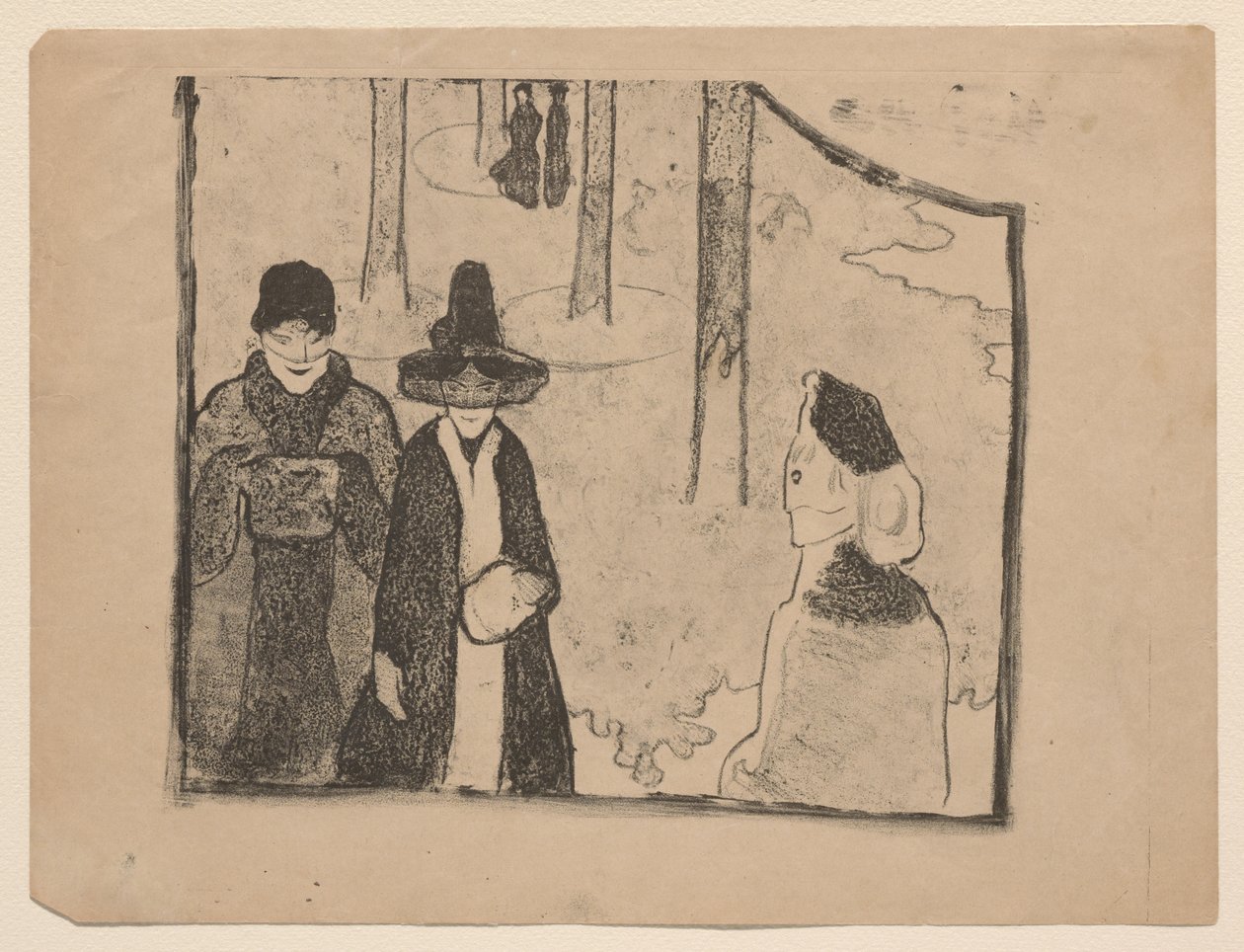 La promenade - Emile Bernard