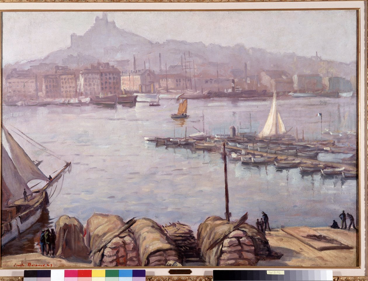 Le vieux port de Marseille et Notre Dame de la Garde - Emile Bernard